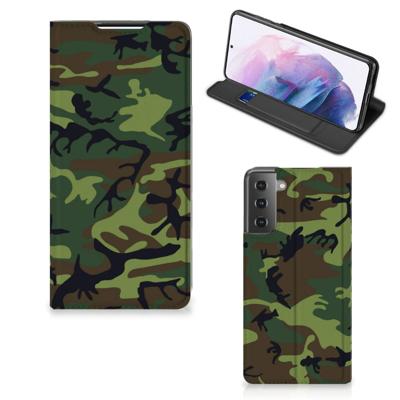 Samsung Galaxy S21 Plus | Hoesje met Magneet | Army Dark