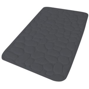 Urban Living Badkamerkleedje/badmat tapijt - memory foam - antraciet - 50 x 80 cm