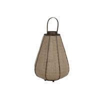 Kaarshouder Home ESPRIT Natuurlijk Jute Bamboe 41,5 x 41,5 x 57 cm