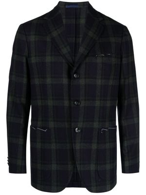 SARTORIO NAPOLI blazer en laine vierge à carreaux - Gris