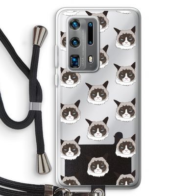 It's a Purrr Case: Huawei P40 Pro Plus Transparant Hoesje met koord