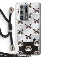 It's a Purrr Case: Huawei P40 Pro Plus Transparant Hoesje met koord