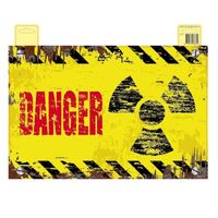 Danger deurbord geel 37 x 48 cm - thumbnail