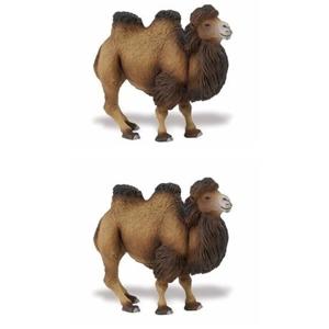 Speelgoed kameel - 2x - 11 cm - plastic - dieren figuur - speelgoedfiguren