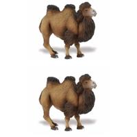 Speelgoed kameel - 2x - 11 cm - plastic - dieren figuur - speelgoedfiguren Speelgoed kameel - 2x - 11 cm - plastic - dieren figuur - speelgoedfiguren