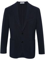 Boglioli blazer en velours à simple boutonnage - Bleu