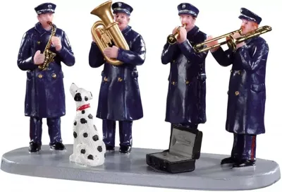 Lemax firehouse band kerstdorp tafereel Caddington Village 2019