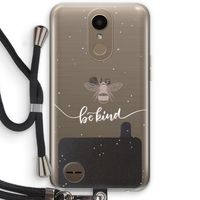 Be(e) kind: LG K10 (2017) Transparant Hoesje met koord