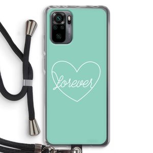 Forever heart pastel: Xiaomi Redmi Note 10 Pro Transparant Hoesje met koord