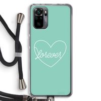 Forever heart pastel: Xiaomi Redmi Note 10 Pro Transparant Hoesje met koord