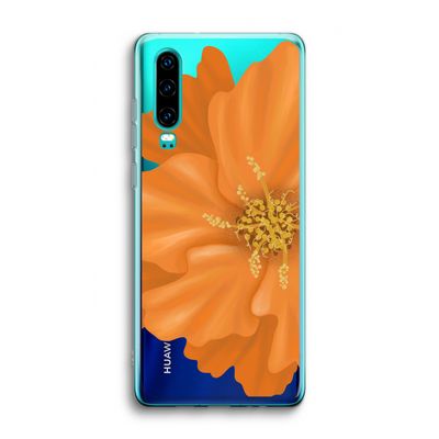 Orange Ellila flower: Huawei P30 Transparant Hoesje