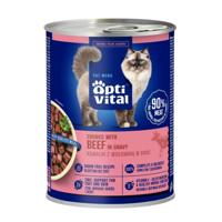 OPTIVITAL Beef in gravy - nat kattenvoer - 415g
