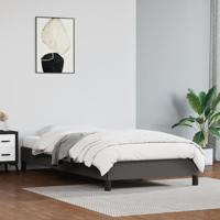 Bedframe kunstleer grijs 90x190 cm