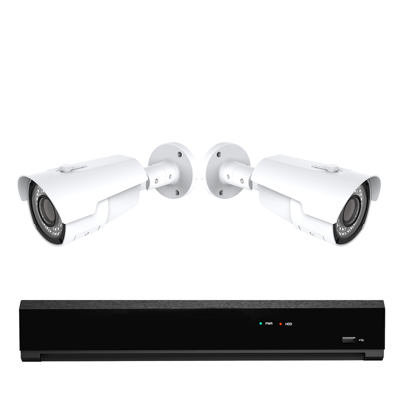 2x Professionele 4K Ultra HD IP IR Bewakingscamera Set - POE NVR Recorder - 8 Kanaals - Nachtzicht & 1TB Opslag