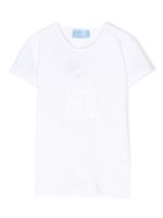 Lanvin Enfant t-shirt à logo brodé de sequins - Blanc