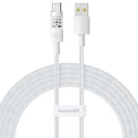 Baseus Gem USB A naar USB C snellaadkabel 2 m 100 W Wit