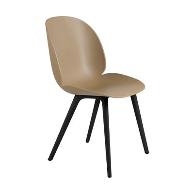 Gubi Beetle eetkamerstoel kunststof Pebble Brown / Black