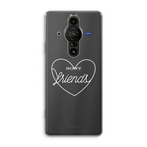 Friends heart pastel: Sony Xperia Pro-I Transparant Hoesje