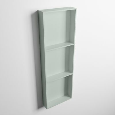 MONDIAZ EASY Nis 89,5x29,5cm in solid surface kleur Greey | Greey. 3 vakken geschikt voor in- of opbouw
