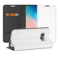 Samsung Galaxy S10e Stand Case Hoesje Wit met Pashouder - thumbnail