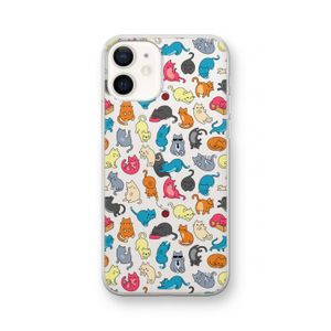 Kleurrijke katten: iPhone 12 Transparant Hoesje