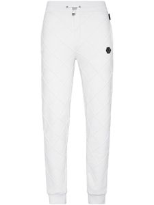 Philipp Plein pantalon de jogging à design matelassé - Blanc