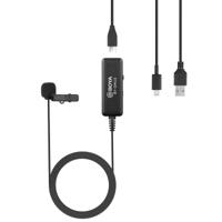 BOYA BY-DM10 USB/8 pin plug broadcast Lavaliermicrofoon met voorruit kabel lengte: 6m (zwart)