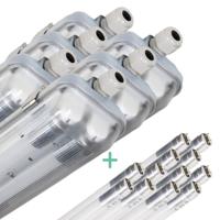 6 PACK - LED's Light Dubbele LED TL lamp 120 cm - compleet met LED buizen - Binnen en buiten - 4260 lm - 4000K - 2x11.5W - 185lm/w - Energielabel B