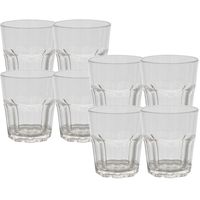 Set van 8x stuks onbreekbare kunststof camping shotglazen/borrelglazen 35 ml