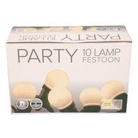 Festoon buiten lichtsnoer 5 meter met warm witte LED lampjes   - - thumbnail