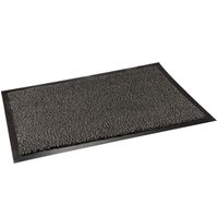 Deurmat binnen - zwart - 60 x 40 cm - anti slip - droogloopmat - thumbnail