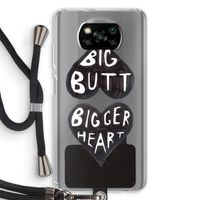 Big butt bigger heart: Xiaomi Poco X3 Pro Transparant Hoesje met koord