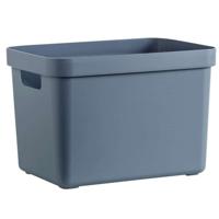 Leen Bakker - Sigma Home Box 18 Liter - Donker - 35,2x25,3x24,3 Cm - Kunststof/Polypropyleen - Blauw - 25.3x35.2x24.3 Cm
