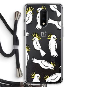 Papegaai: OnePlus 7 Transparant Hoesje met koord