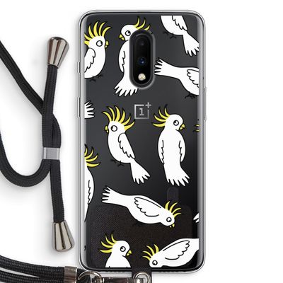 Papegaai: OnePlus 7 Transparant Hoesje met koord