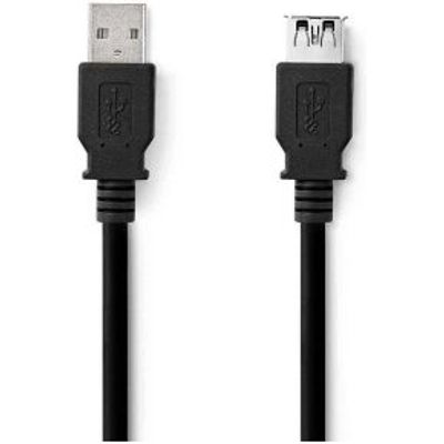 USB-Kabel | USB 3.2 Gen 1 | USB-A Male | USB-A Female | 5 Gbps | Vernikkeld | 3.00 m | Rond | PVC |