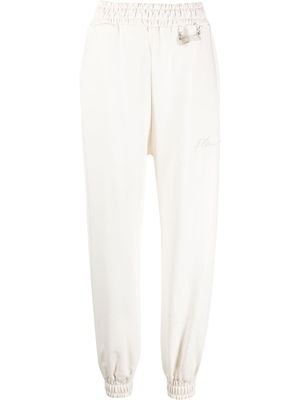 Philipp Plein pantalon de jogging à taille élastiquée - Blanc