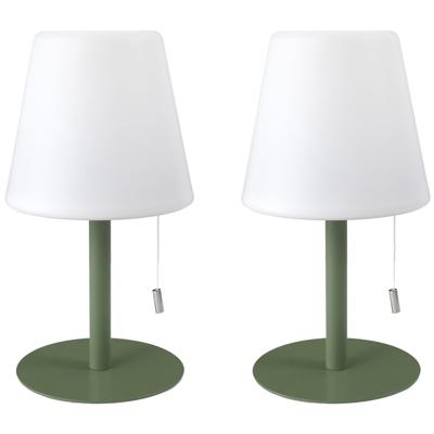 LED tafellamp - 2x - kunststof - RGB kleurenlamp - 30 cm - binnen en buiten