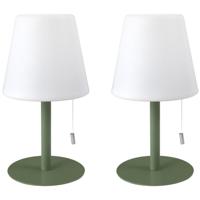 LED tafellamp - 2x - kunststof - RGB kleurenlamp - 30 cm - binnen en buiten LED tafellamp - 2x - kunststof - RGB kleurenlamp - 30 cm - binnen en buiten