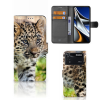 Xiaomi Poco X4 Pro 5G Telefoonhoesje met Pasjes Baby Luipaard - thumbnail
