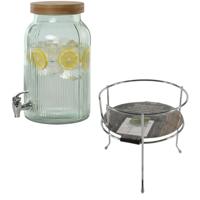 Drankdispenser/limonadetap - 5,5 ltr - inclusief standaard - 19 x 19 cm