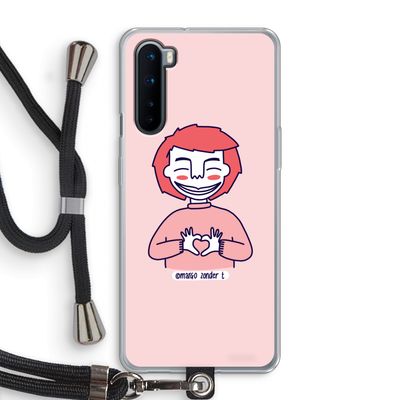 Hartje: OnePlus Nord Transparant Hoesje met koord