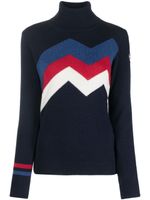 Rossignol pull Mountain en maille intarsia - Bleu