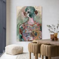 Urban Cotton Wandkleed 'Eclectic' 80 x 110cm in Frame - black