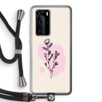 Roses are red: Huawei P40 Pro Transparant Hoesje met koord