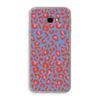 Leopard blue: Samsung Galaxy J4 Plus Transparant Hoesje