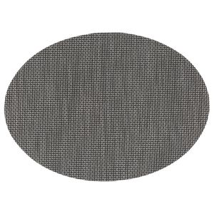 Ovale placemat Maoli zwart kunststof 48 x 35 cm   -
