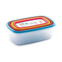 Vershoudbakjes - set van 4x - diverse formaten - voorraadbakjes met deksel Vershoudbakjes - set van 4x - diverse formaten - voorraadbakjes met deksel