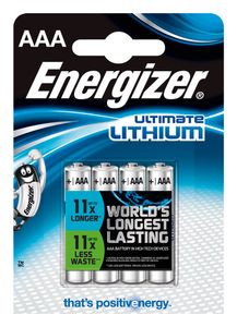 Energizer batterijen Lithium AAA, blister van 4 stuks