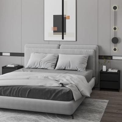 Nachtkastjes 2 st 45x34,5x44,5 cm bewerkt hout zwart